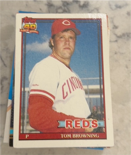 1991 Topps #151 Tom Browning — front