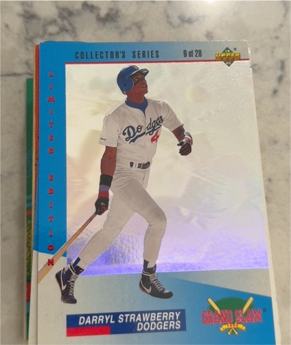1993 Upper Deck Denny's Grand Slam #9 Darryl Strawberry Dodgers — front