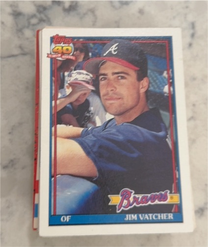 1991 Topps #196 Jim Vatcher — front