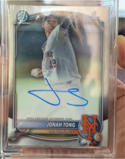 2025 Bowman Chrome #CPA-JTO Jonah Tong — front