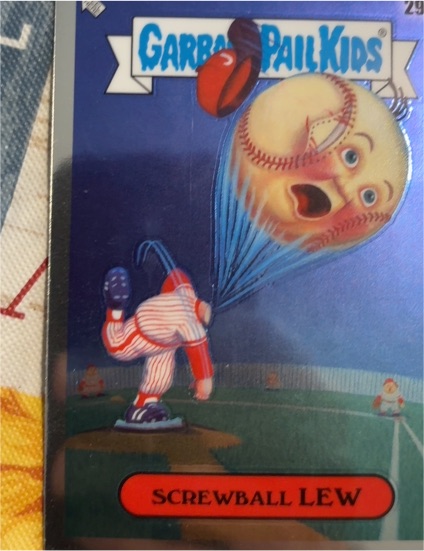 1986 Garbage Pail Kids #29a Screwball Lew — front