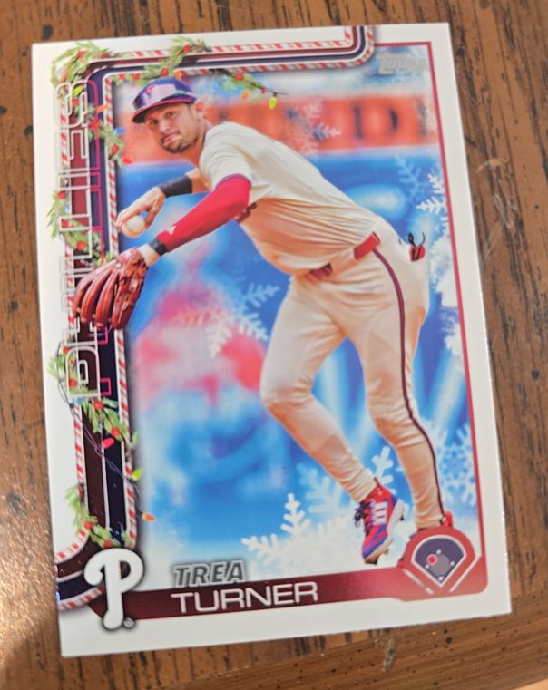 2025 Topps Holiday #H90 Trea Turner — front