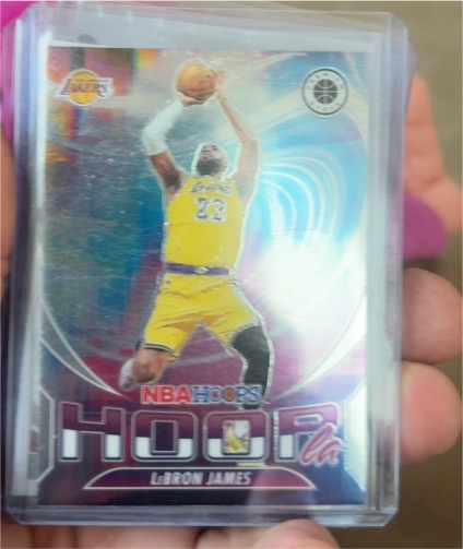 2023-24 Panini NBA Hoops Premium Stock Hoopla LeBron James — front