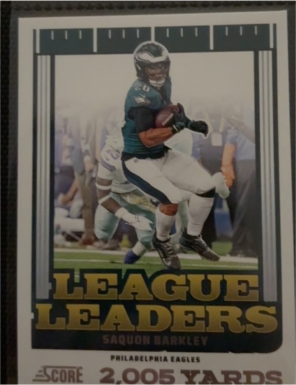 2025 Score League Leaders #3 Saquon Barkley — front