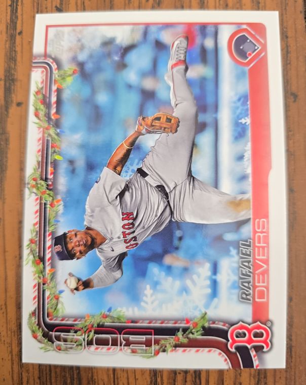 2025 Topps Holiday #H190 Rafael Devers — front