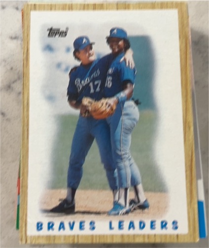 1987 Topps #31 Braves Leaders Glenn Hubbard/Rafael Ramirez — front