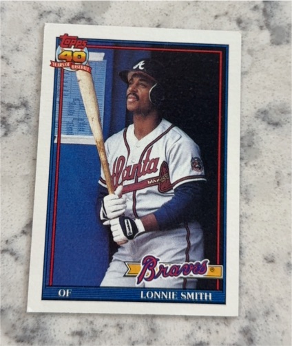 1991 Topps #306 Lonnie Smith — front