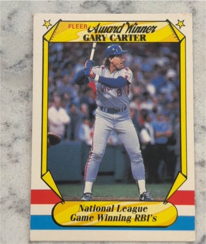 1987 Fleer Award Winner #7 Gary Carter — front