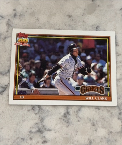 1991 Topps #500 Will Clark — front