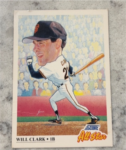 1991 Score #664 Will Clark All-Star — front