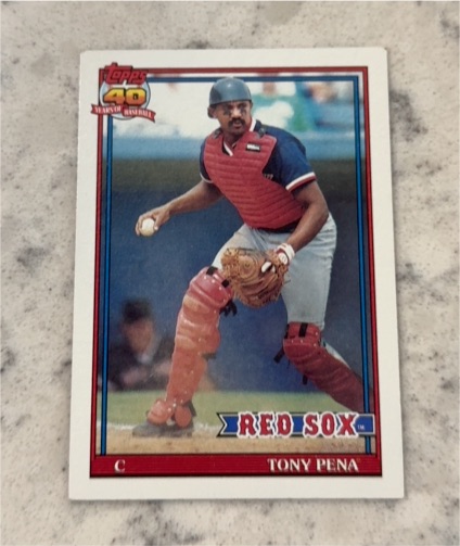 1991 Topps #375 Tony Pena Boston Red Sox — front