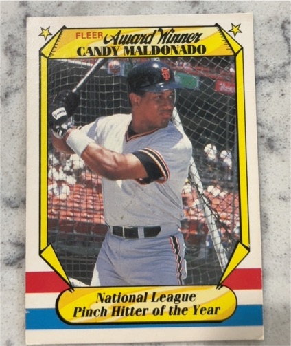 1987 Fleer Award Winners #23 Candy Maldonado — front