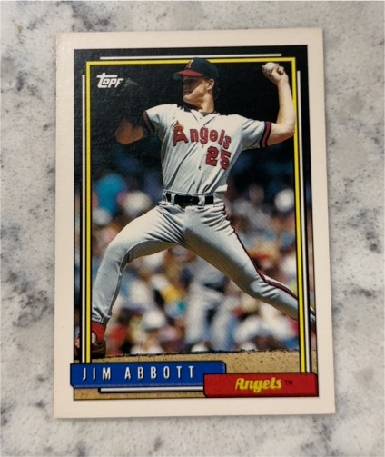 1992 Topps #530 Jim Abbott — front