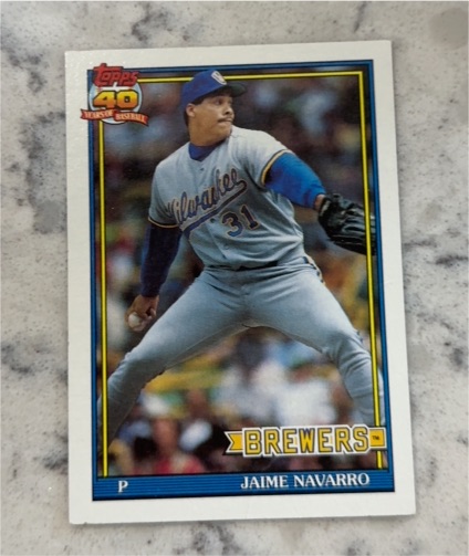 1991 Topps #548 Jaime Navarro — front