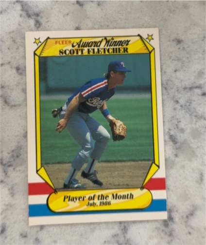 1987 Fleer Award Winner #13 Scott Fletcher — front
