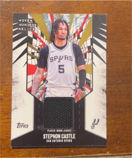 2025-26 Topps Wonder Woven Relics #WW-SC Stephon Castle — front