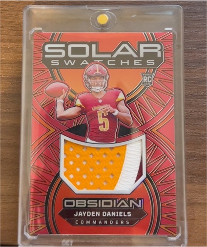 2024 Panini Obsidian Solar Swatches #SS-JDS Jayden Daniels — front