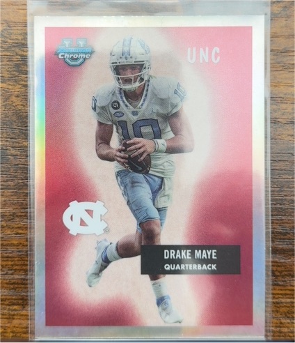 2023 Bowman Chrome University #55BF-17 Drake Maye — front