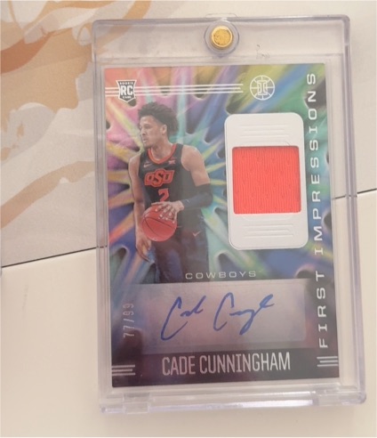 2021 Panini Chronicles Illusions First Impressions #Cade Cunningham — front