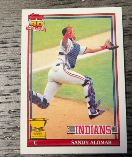 1991 Topps #165 Sandy Alomar Jr. — front