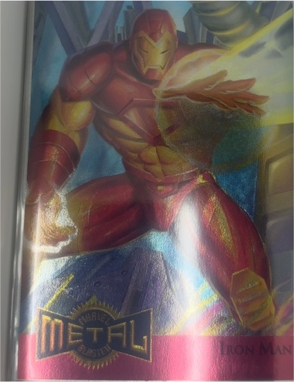 1995 Fleer Marvel Metal #7 Iron Man — front