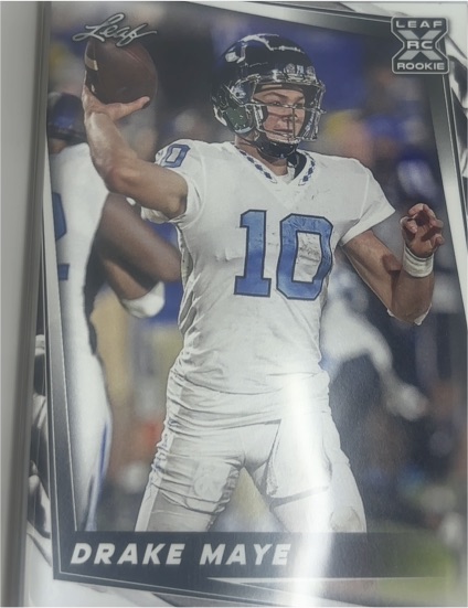 2024 Leaf #50 Drake Maye — front