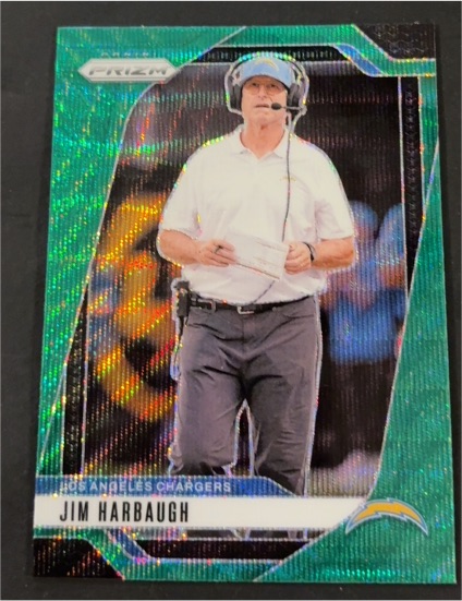 2024 Panini Prizm #163 Jim Harbaugh Green Wave Los Angeles Chargers — front
