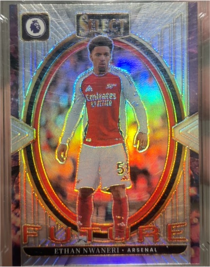 2024-25 Panini Select Premier League #21 Ethan Nwaneri Future Silver Prizm — front