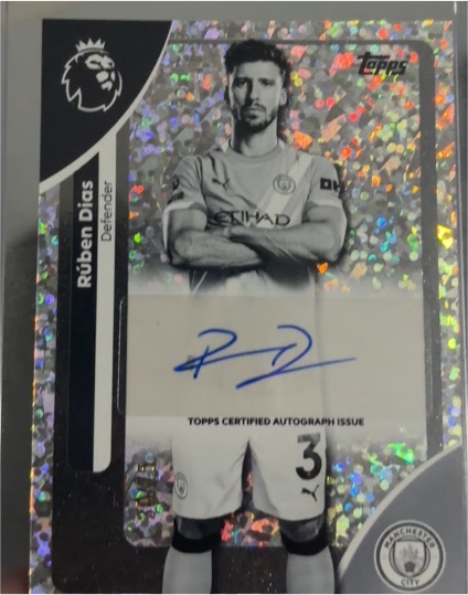 2025-26 Topps Premier League Rúben Dias Black & White Auto — front