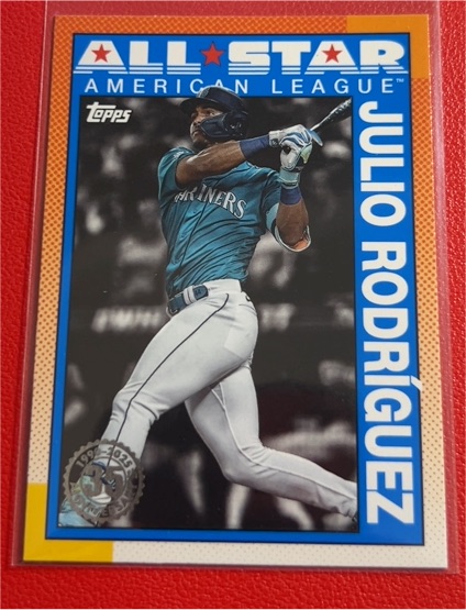 2025 Topps #90AS-48 Julio Rodriguez 1990 Topps 35th Anniversary All-Stars — front