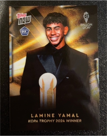 2024 Topps Now #3 Lamine Yamal Kopa Trophy 2024 Winner — front