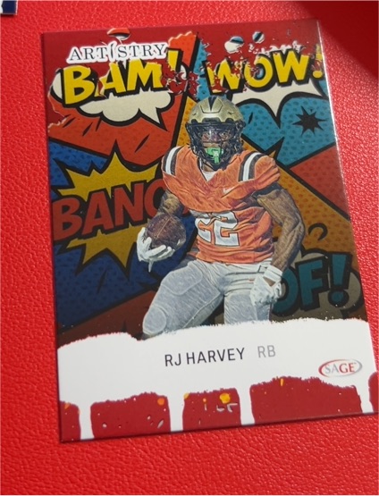 2025 Sage Artistry BAM WOW BANG #40 RJ Harvey — front