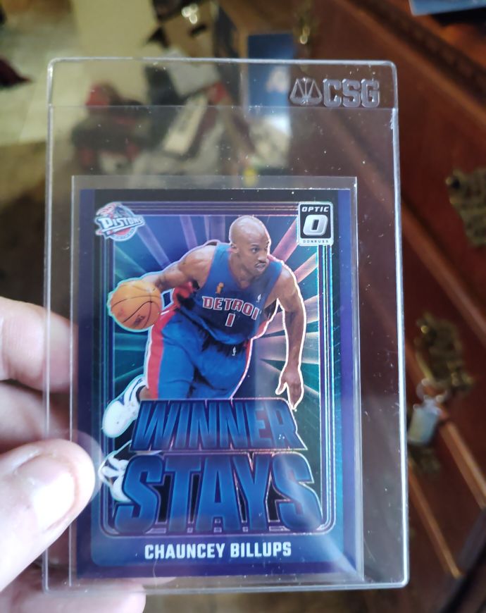 2024-25 Donruss Optic #18 Chauncey Billups Winner Stays Purple NBA Pistons — front