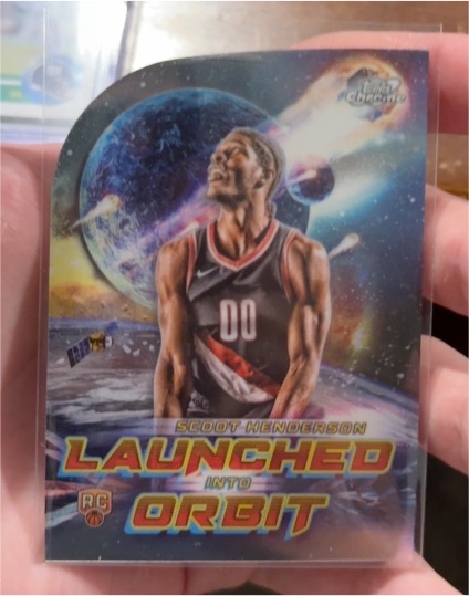 2023-24 Topps Chrome Cosmic #LIO-4 Scoot Henderson Launched Into Orbit — front