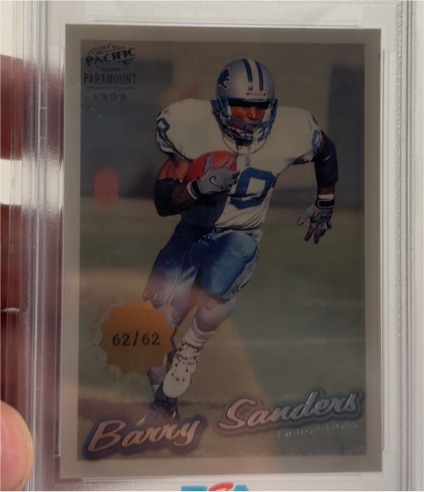 1999 Pacific Paramount #62 Barry Sanders — front
