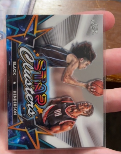 2023-24 Topps Chrome Cosmic Star Clusters #SC-15 Anthony Black / Scoot Henderson — front