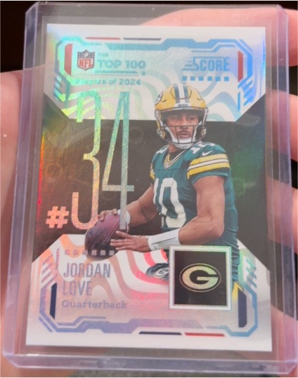 2025 Panini Score #34 Jordan Love — front