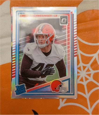2025 Panini Donruss Optic #392 Carson Schwesinger Rated Rookie — front