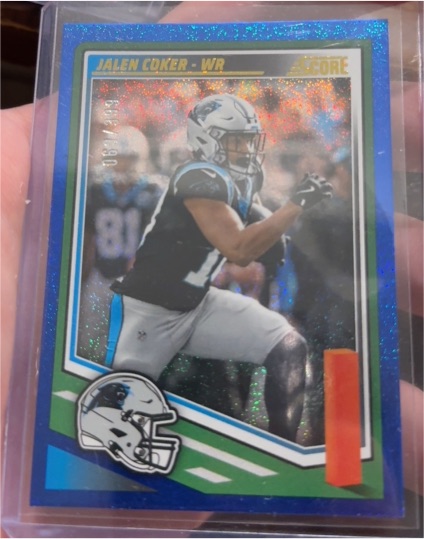2025 Panini Score #74 Jalen Coker — front