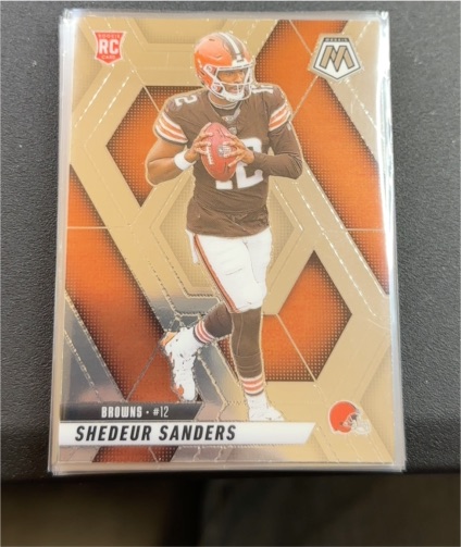 2023 Panini Mosaic #12 Shedeur Sanders Rookie Card — front