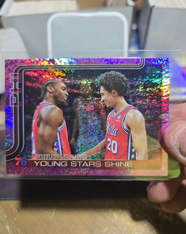 2025-26 Topps Philly Tough Young Stars Shine #275 Tyrese Maxey & Jared McCain — front