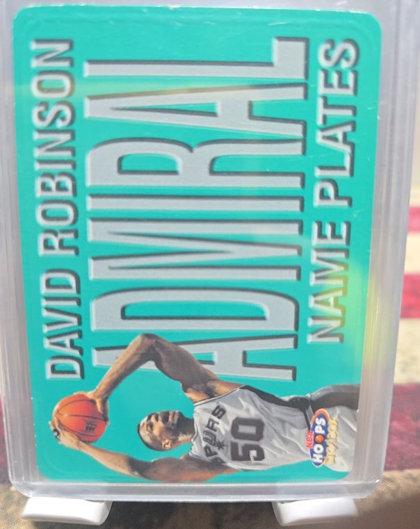 1999-00 Hoops #9NP David Robinson Name Plates — front