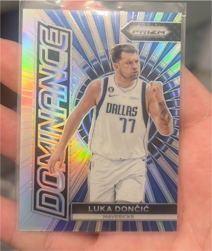 2023-24 Panini Prizm #2 Luka Doncic Dominance Silver Prizm — front