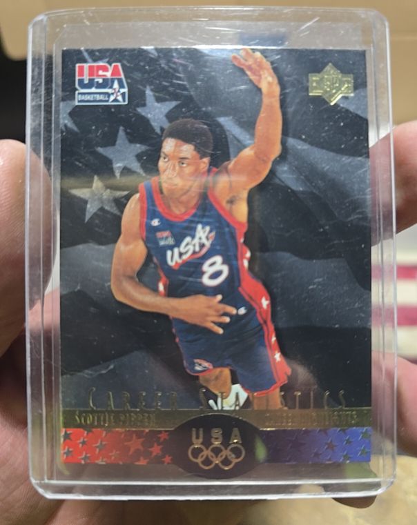 1996 Upper Deck USA SP Career Statistics #S7 Scottie Pippen — front