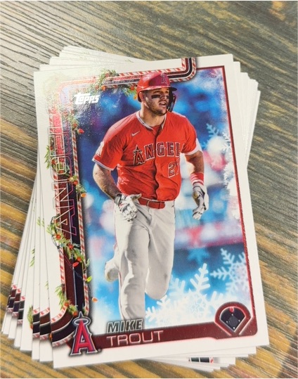 2025 Topps Holiday #H50 Mike Trout — front