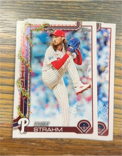 2025 Topps Holiday #H71 Matt Strahm — front