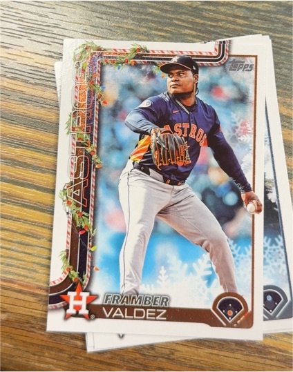 2025 Topps Holiday #H24 Framber Valdez — front