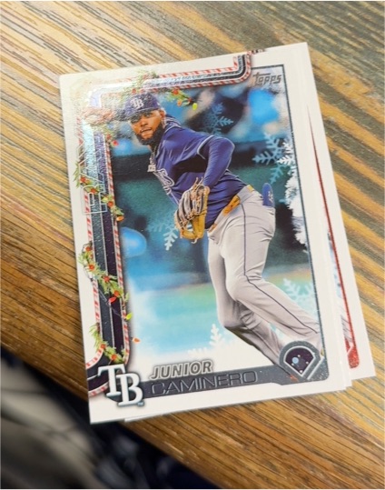 2025 Topps Holiday #H3 Junior Caminero — front