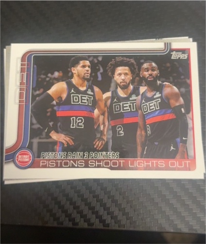 2025-26 Topps #279 Pistons Shoot Lights Out — front