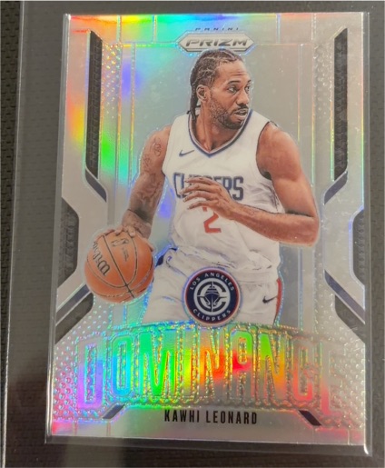 2024-25 Panini Prizm #18 Kawhi Leonard Dominance Silver Prizm — front